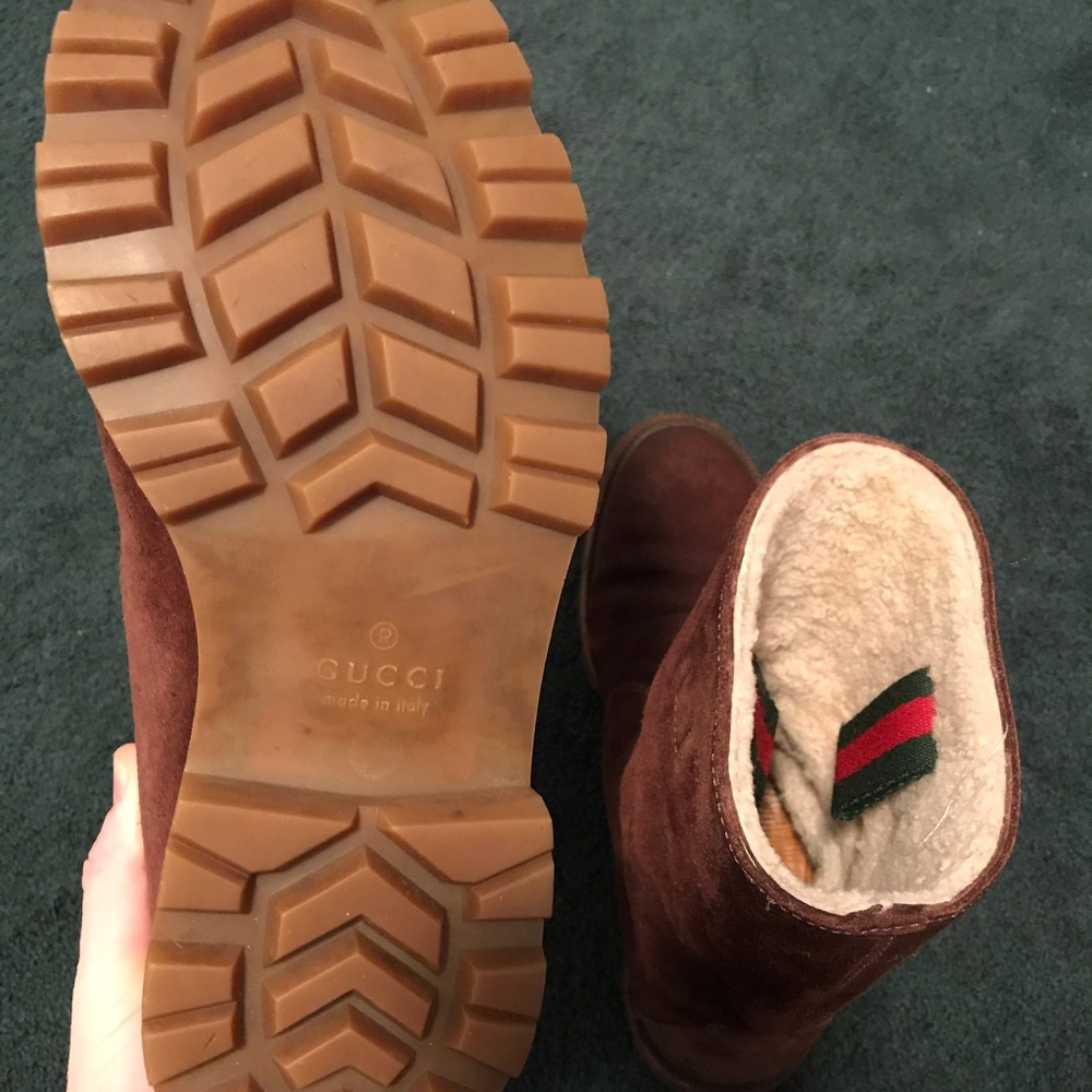 Gucci Boots Suede Men’sShearling Lining Gem